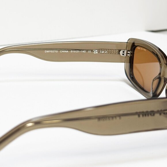 DMY Preston Rectangular Sunglasses Transparent Olive - Picture 4 of 15